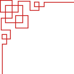 Red Chinese Corner Border