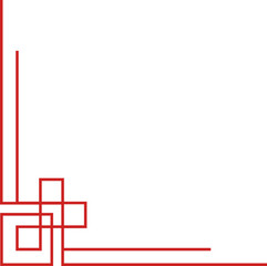 Red Chinese Corner Border