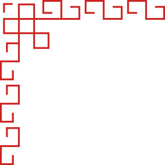 Red Chinese Corner Border