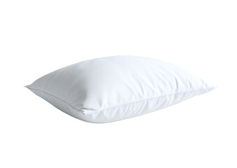 Plump, white pillow centered against a stark black background