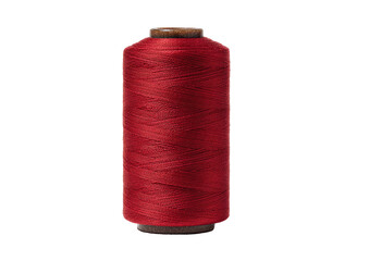 Full spool of red thread, dark background