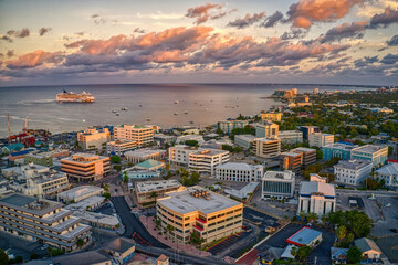 Aerial View of Georgetown, Cayman Islands, British West Indies