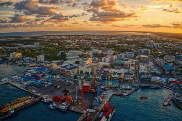 Aerial View of Georgetown, Cayman Islands, British West Indies