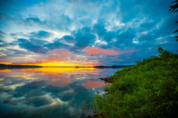 Rainbow Flowage in northern Wisconsin at sunrise