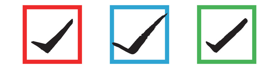 チェックマークのシンプル素材