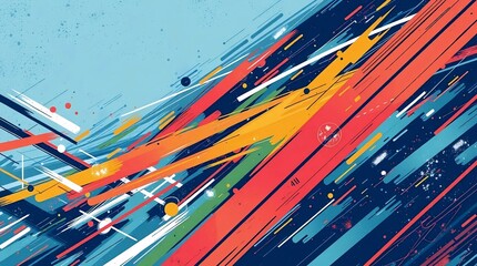 colorful abstract paint streaks background with dynamic diagonal motion and modern artistic energy