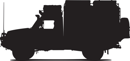 Military vehicle silhouette