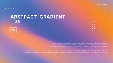 Vibrant blue orange holographic gradient with abstract flowing mesh for creative, dynamic, energetic, trendy poster design 