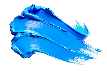 Blue Paint Brush Strokes Abstract Artistic Design