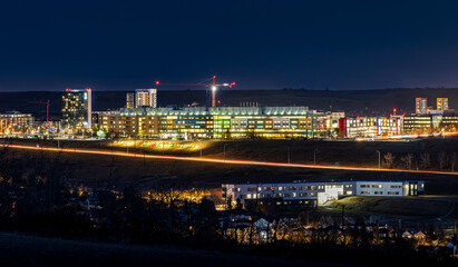 Night view of the Alberta Children's Hospital