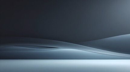 Brand-Safe Dark Abstract Corporate Background with Smooth Gradient Lighting in Muted Gray and Blue Tones, Ultra-Clean 8K Canvas