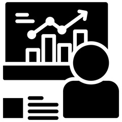 data analyst icon isolated on white background. vector illustration icon for data Science technology and other business