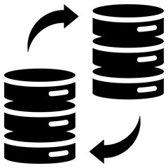 data transfer icon isolated on white background. vector illustration icon for data Science technology and other business