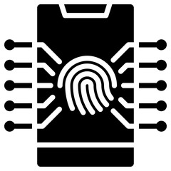 fingerprint icon isolated on white background. vector illustration icon for data Science technology and other business