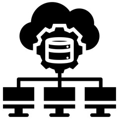 cloud network icon isolated on white background. vector illustration icon for data Science technology and other business