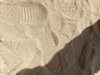 Footsteps in Beach Sand Natural Texture