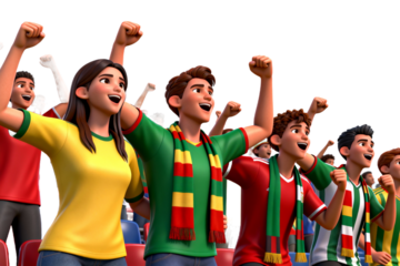 Cheering Spectators in Stadium for Sports Event