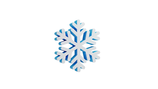 3D Snowflake Icon - Powered by Adobe