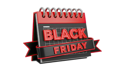 Black Friday Calendar Reminder with Ribbon