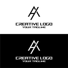 creative letter logo ha design vector