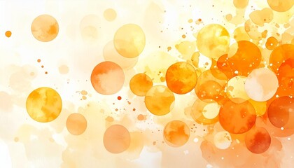 Soft orange and cream watercolor confetti background for celebration gift packaging and beauty advertisement design