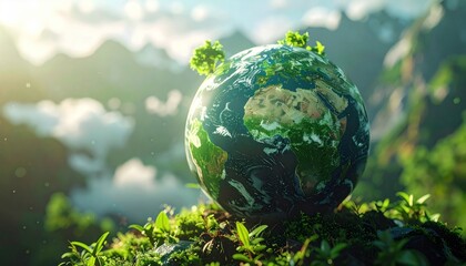 Earth Globe in Nature.