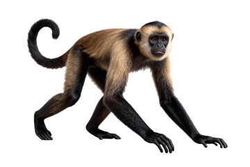 Fototapeta premium Spider Monkey in Natural Posture with Curled Tail