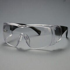 Clear protective safety goggles for eye protection in various environments