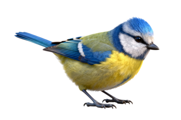 Eurasian Blue Tit Bird with Vibrant Colors