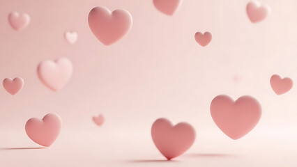 Romantic Pink Valentine Background with Decorative Heart