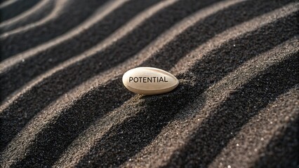 Potential Seed on Textured Surface: A Symbol of Opportunity.