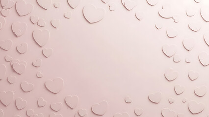 Pink Valentine Background with Elegant Heart Design