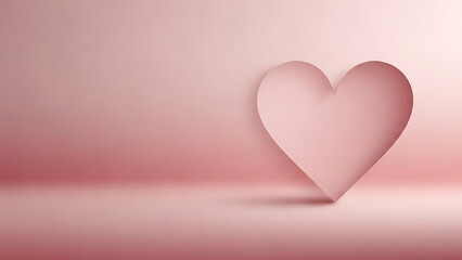 Premium Pink Valentine Background with Heart Decoration
