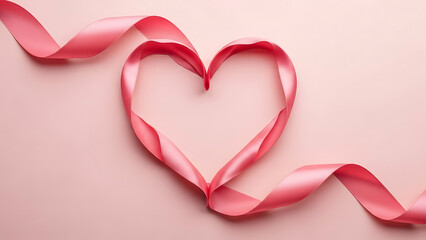 Minimal Elegant Pink Valentine Background with Heart