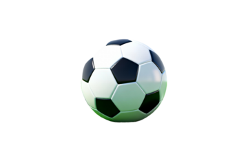 3D Rendered Classic Black and White Soccer Ball