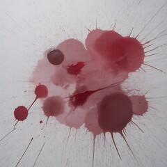 Abstract red blood splatter isolated on white background