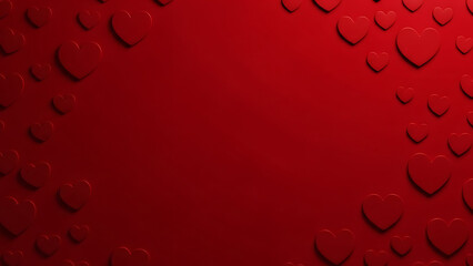 Deep Red Valentine Background with Love Element