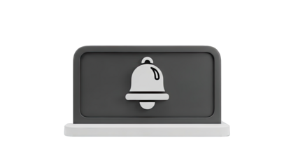 Notification Bell Icon on a Dark Screen