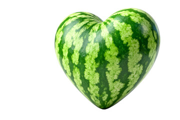 Heart-shaped Watermelon, Fresh Fruit with Green Stripes