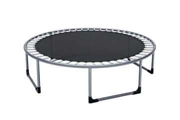 Round Trampoline with Black Mat and Metal Frame