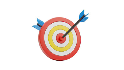 3D Render of Target with Arrow