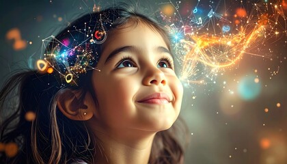 Girl with Glowing Thoughts.