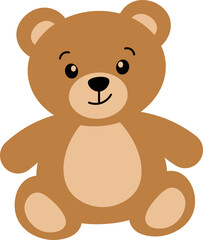 Fototapeta premium Illustration of cartoon bear vector shape