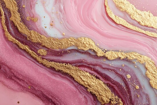 Abstract Pink Gold Background