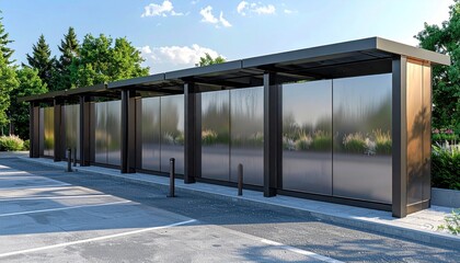 Bike Shelter Parking.