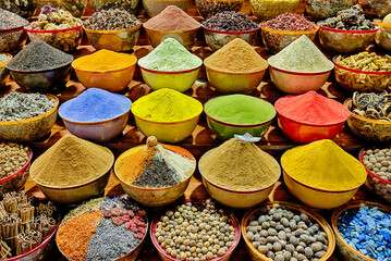 Spices In The Deira Spice Market Of Dubai