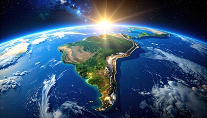 Earth View South America.