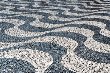 Wave Patterns In Lisbon's Red Square