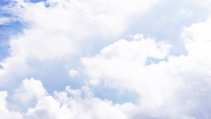 Background view of blue sky with white clouds