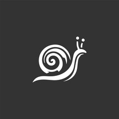 Snail logo design icon illustration